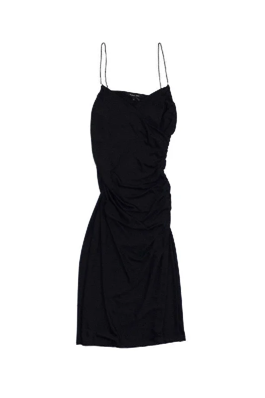 Rachel Roy - Black Ruched & Draped Dress Sz 2 Monochrome unclassified dresses