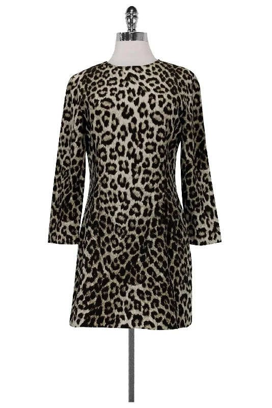 Rag & Bone - Leopard Print Dress Sz 2 Long sleeve unclassified dresses