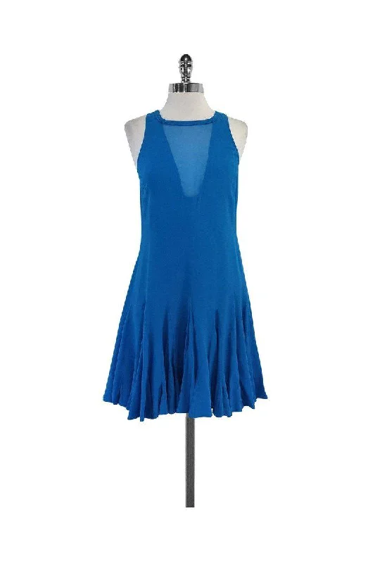 Rebecca Taylor - Blue Sleeveless Flared Dress Sz 2 Date night unclassified dresses