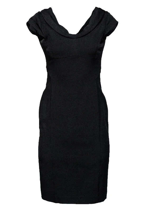 Reiss - Black Sheath Dress Sz 4 Beach unclassified dresses