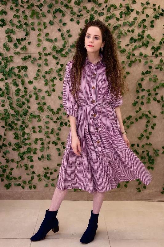 Riko Dress - Purple Stripe Stylish unclassified dresses