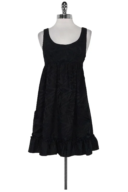 Rory Beca - Black Silk Empire Waist Dress Sz 2 High-low unclassified dresses