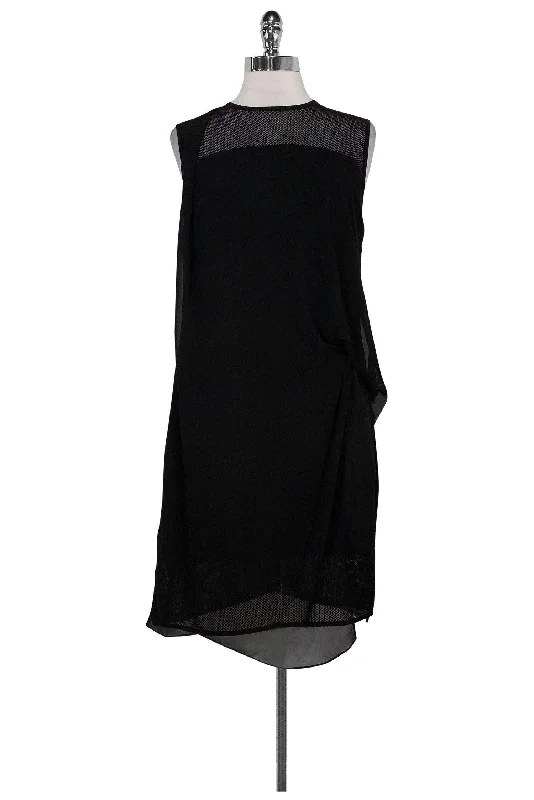 Sandro - Black Net Sleeveless Dress Sz L Plus size unclassified dresses