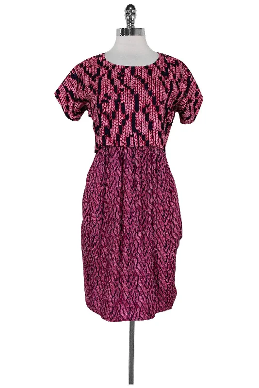 See by Chloe - Pink & Purple Chain Link Dress Sz 2 Embroidered unclassified dresses