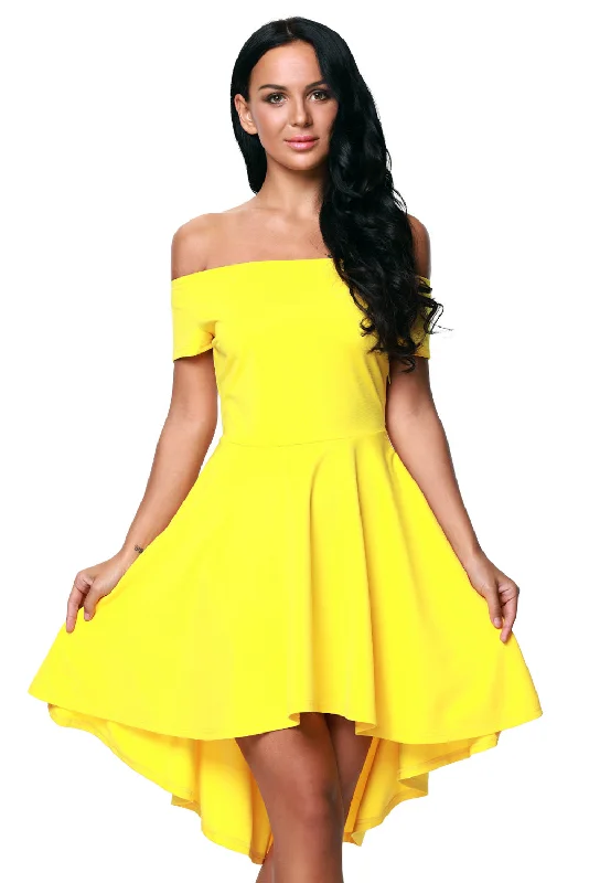 Yellow All The Rage Skater Dress High-low unclassified dresses