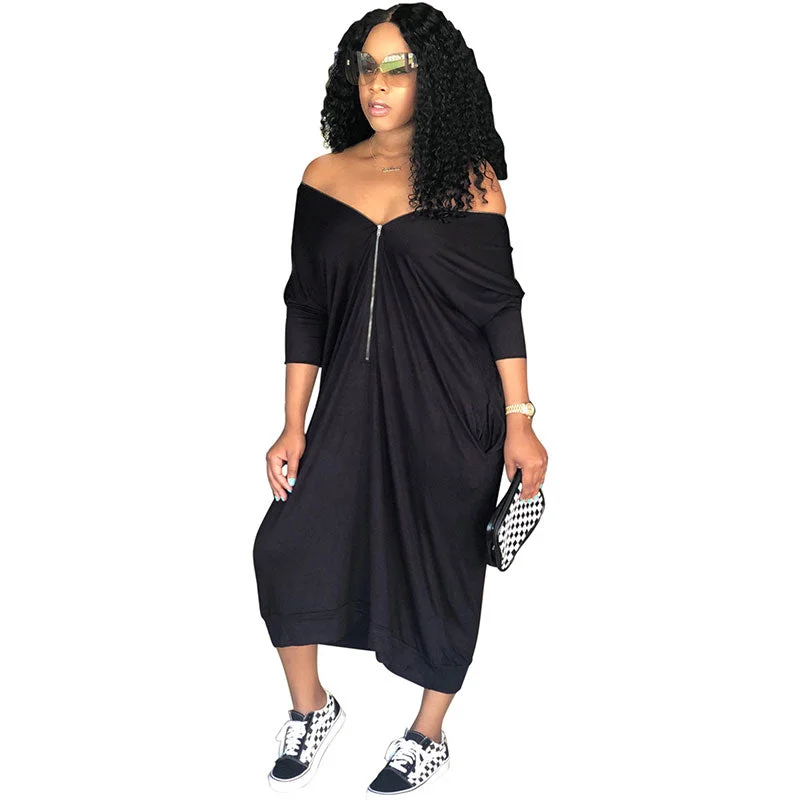 The Black Zipper Dress #Black #Zipper Best-selling unclassified dresses