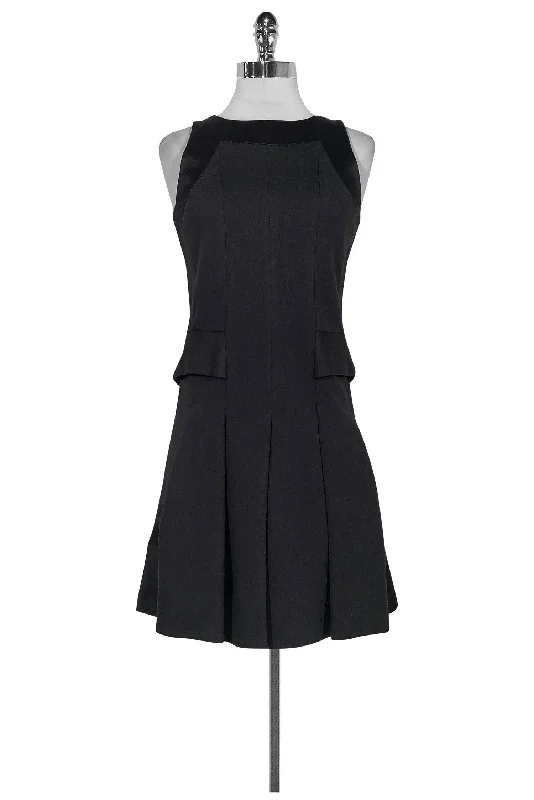 The Kooples - Grey & Black Peplum Dress Sz M Backless unclassified dresses