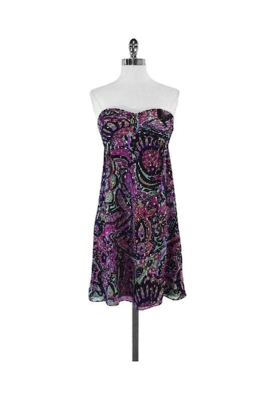 Tibi - Multicolor Print Silk Strapless Dress Sz 4 Soft fabric unclassified dresses