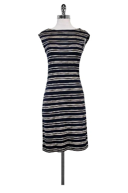 Tory Burch - Navy Striped Dress Sz XS Printed unclassified dresses