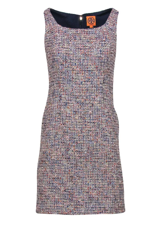 Tory Burch - Multicolor Marbled Tweed A-Line Dress Sz 2 Spring unclassified dresses