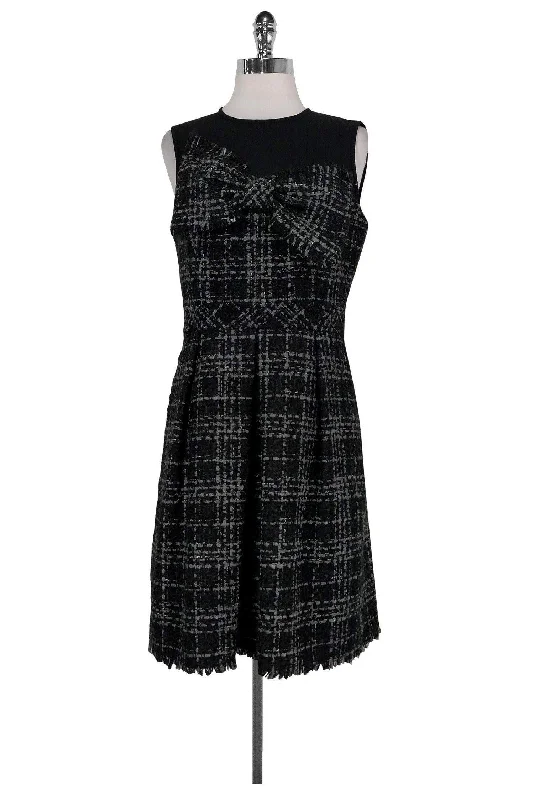 Trina Turk - Black & Grey Tweed Dress Sz 8 Budget-friendly unclassified dresses