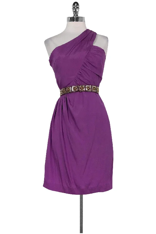 Trina Turk - One Shoulder Purple Silk Dress Sz 2 Popular unclassified dresses