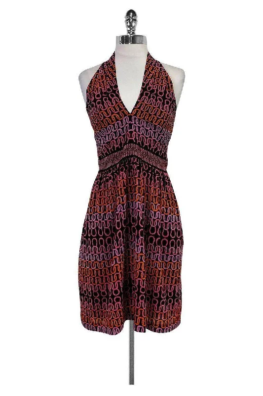 Trina Turk - Pink & Orange Chain Dress Sz 4 Stretchy unclassified dresses