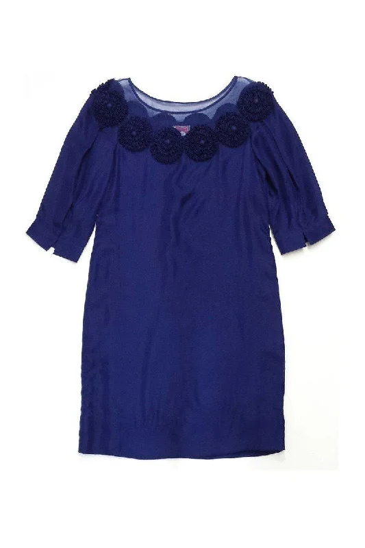 Yoana Baraschi - Navy Silk Shift Dress Sz XS Party unclassified dresses