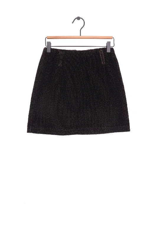 1990s Brown Corduroy Mini Skirt Mini Skirt Trend