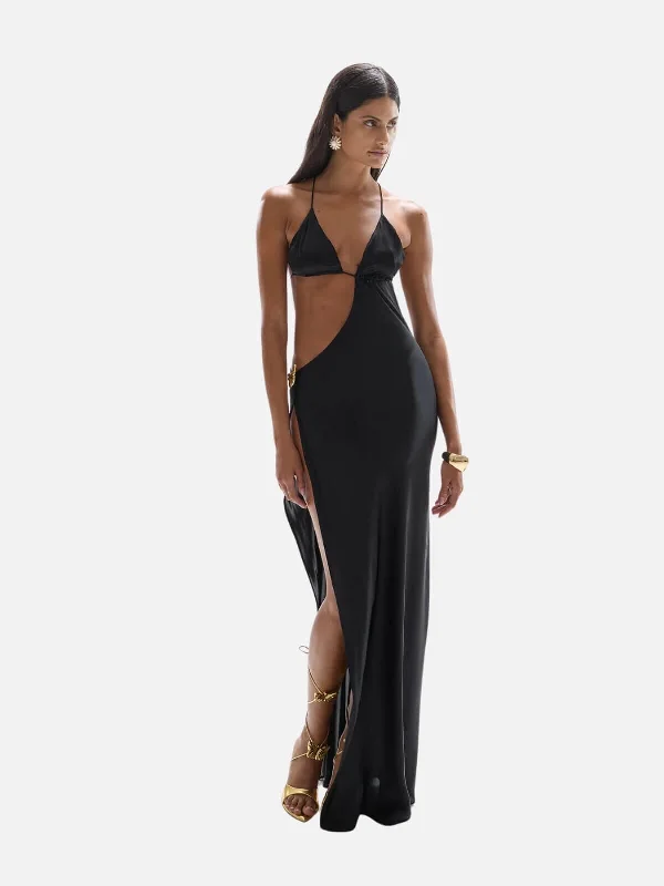 Villa Heart Maxi Dress - Black Maxi Skirt Outfit