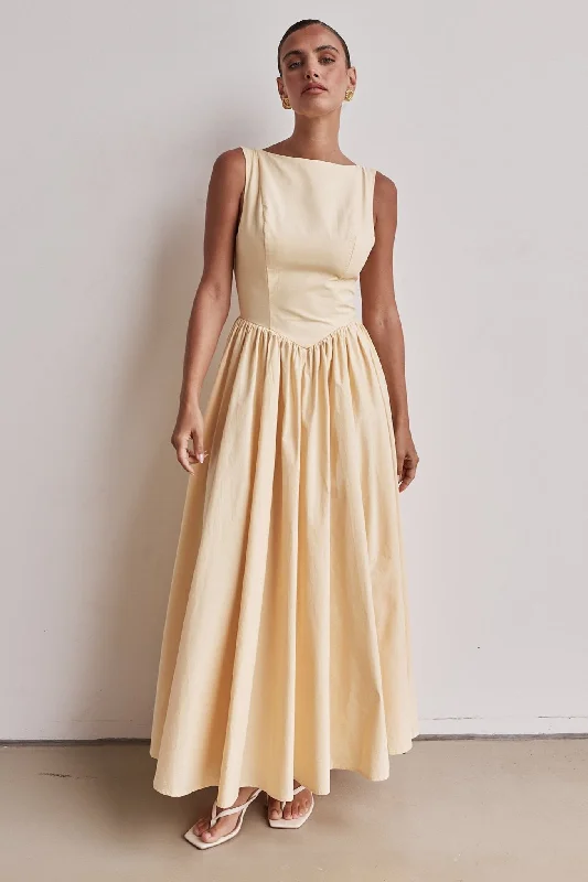 Devin Maxi Dress (Yellow) Lace Maxi Skirt