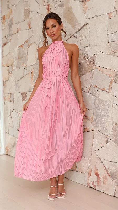 Frances Maxi Dress - Pink Soft Flow Maxi