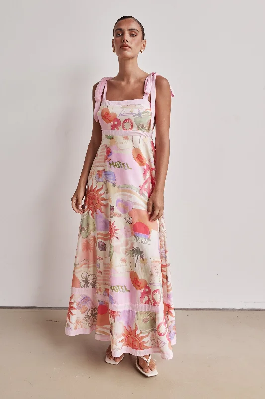 Gina Maxi Dress (Pink) Vintage Maxi Skirt