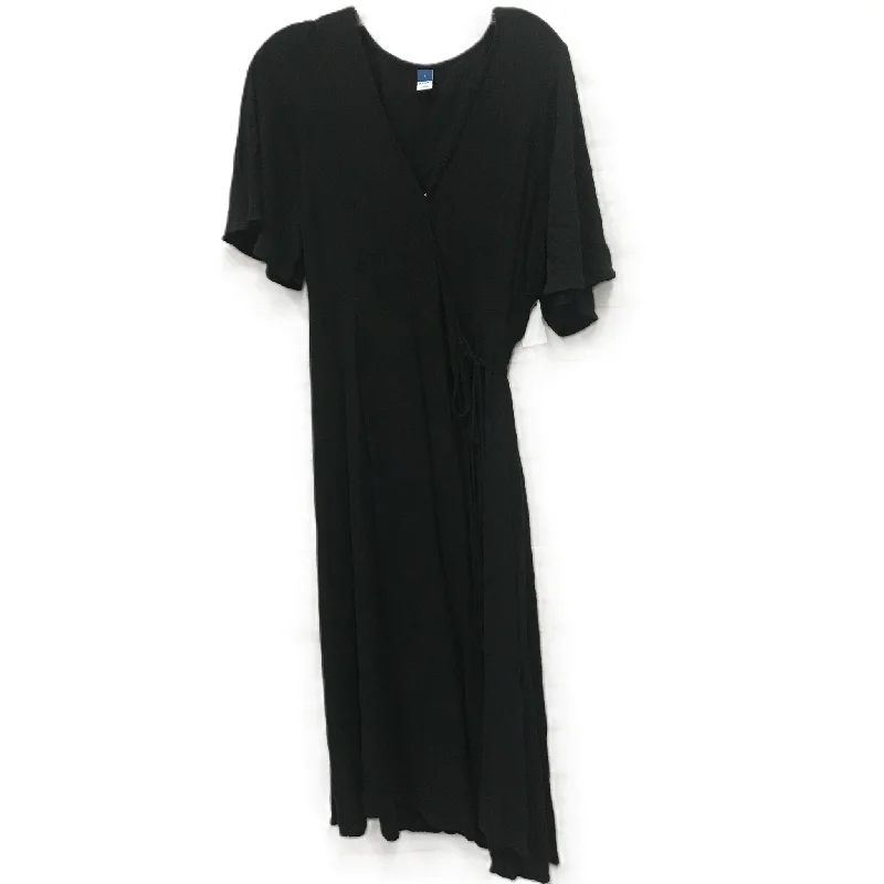 Black Dress Casual Midi By Old Navy, Size: L Casual Midi Look