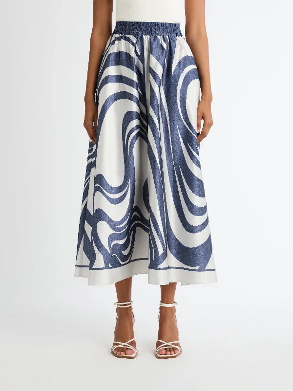 MIRA SWIRL MIDI SKIRT Midi Skirt Chic